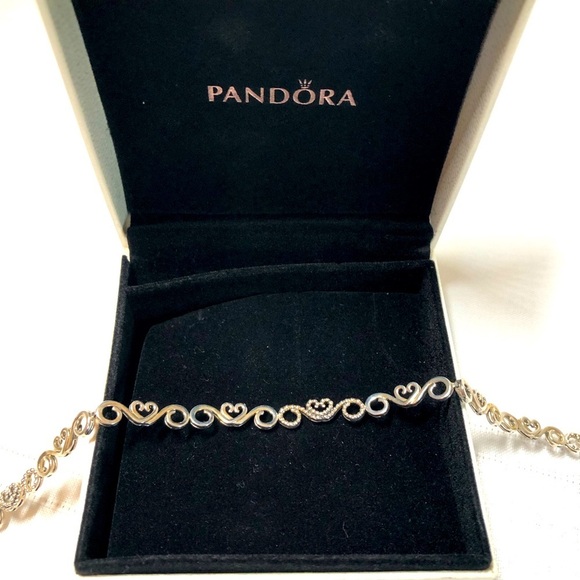 Pandora Jewelry - PANDORA heart  choker necklace. Sterling silver. Box included